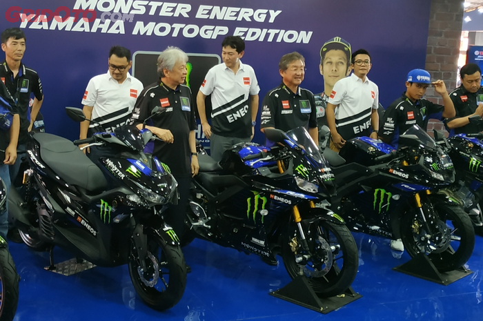 5 Varian baru Yamaha dengan livery Monster Energy yang diluncurkan di ajang Jakarta Fair Kemayoran (JFK) 2019. 