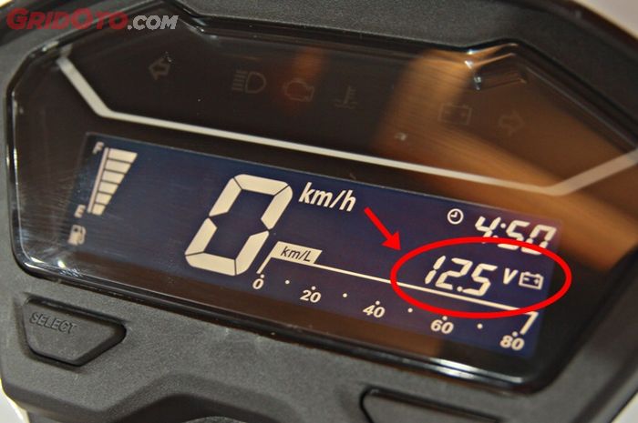 Voltmeter di speedometer Honda Vario 150 terbaru