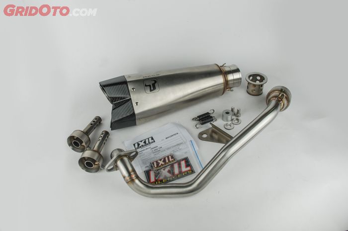Ilustrasi kelengkapan knalpot Ixil untuk Honda ADV150