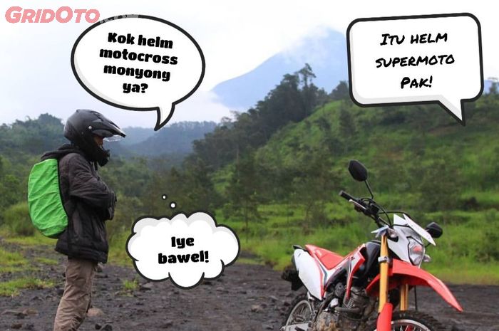 Kenapa helm motocross dan supermoto dibikin monyong?