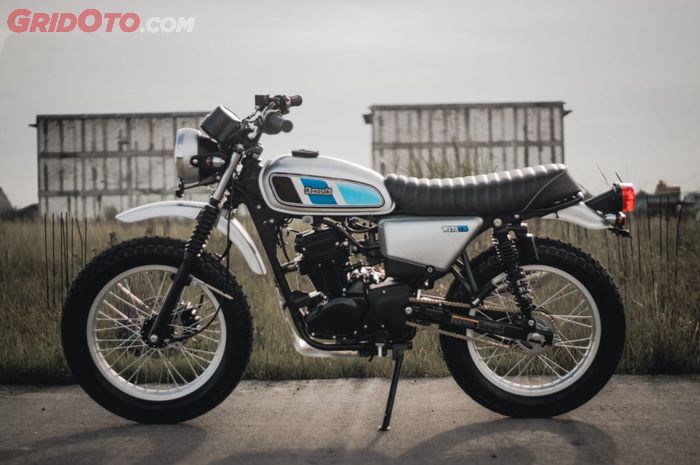 Kawasaki W175TR ganti kaki-kaki biar makin gambot.
