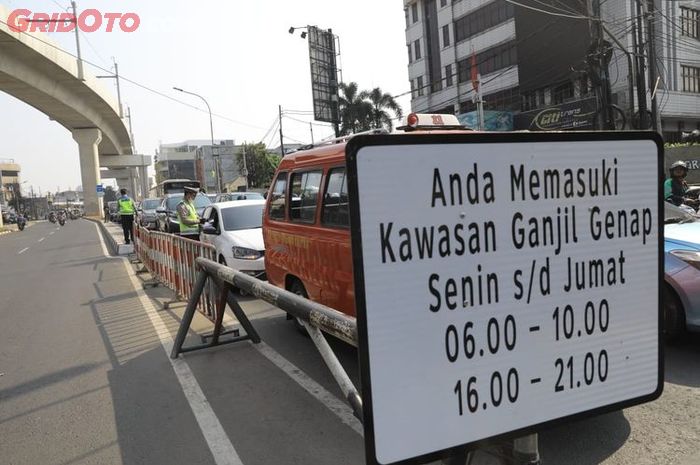 Ilustrasi ganjil genap di DKI Jakarta