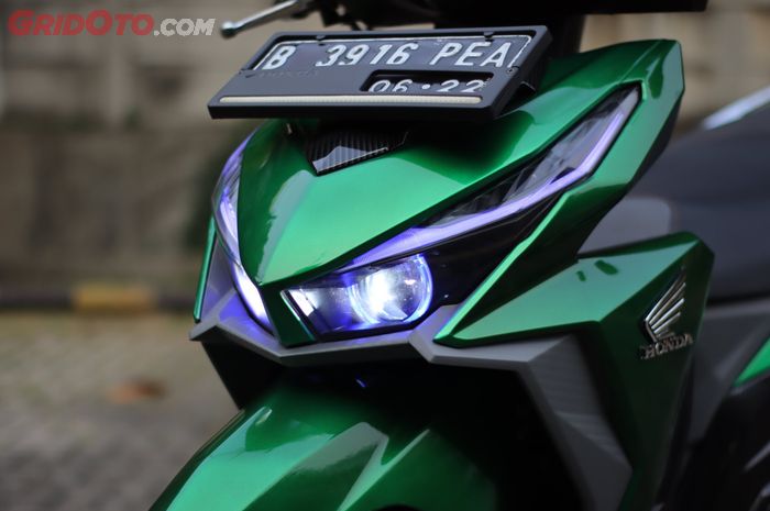 Cukup Rp 2,5 jutaan pakai proyektor headlamp di Honda Vario 125.