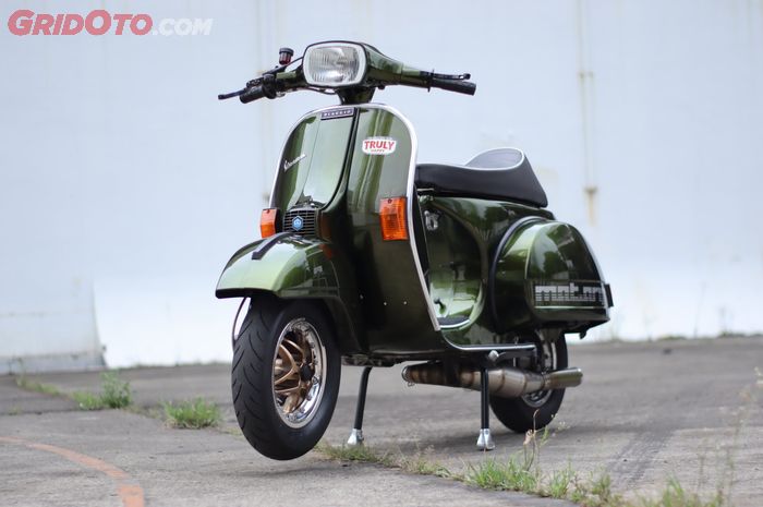 Modifikasi Vespa Klasik pakai pelek Pinasco Modular, modal Rp 4 jutaan