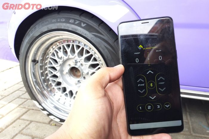 Manajemen kontrol air suspension melalui smart phone