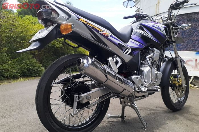 Setup kaki-kaki Yamaha Scorpio stylish, ubahan simpel tetap macho.