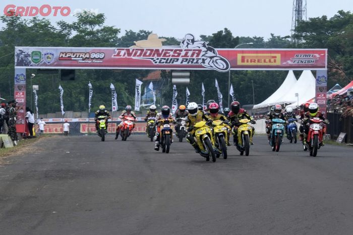 Berikut hasil lengkap Race 1 dan 2 dari 16 kelas balap road  race H Putra Indonesia Cup Prix 2021 Subang.