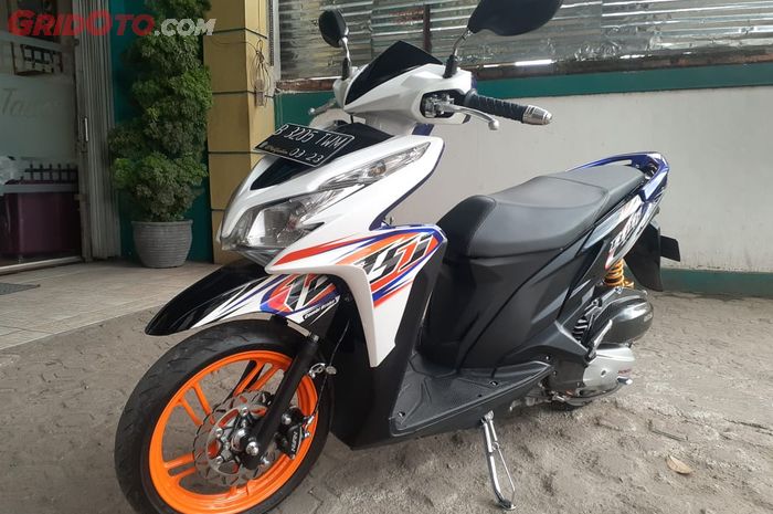  Enggak cuman tampil sporty Honda Vario 125 bermesin PCX Vietnam bore up.       