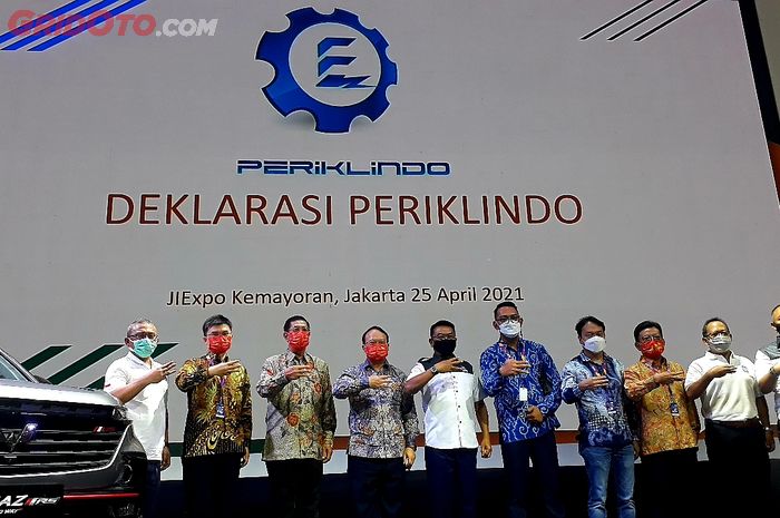Persatuan Indonesia Kendaraan Listrik Indonesia (Periklindo) resmi dideklarasikan, Minggu (25/4/2021).