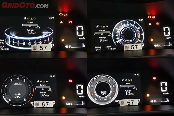 Empat Tampilan Takometer Panel Instrumen Toyota Raize yang Bisa Diubah