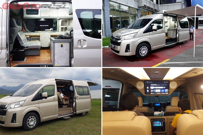 Toyota HiAce Premio campervan Delima Jaya dan versi HiAce Premio Luxury Baze