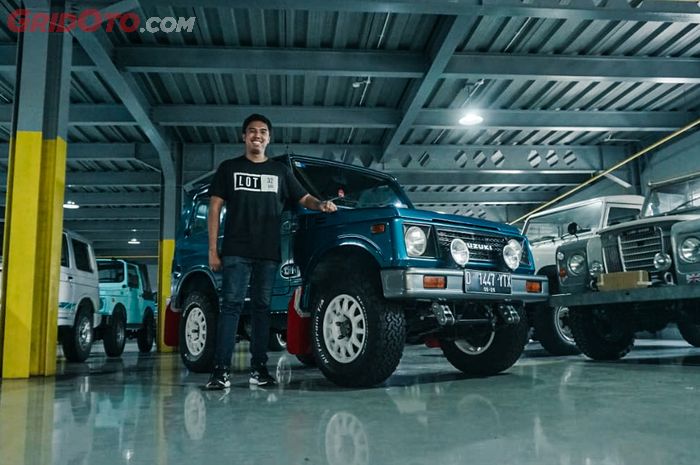 Pembalap sekaligus Youtuber Jejelogy dengan Suzuki Katana rally look