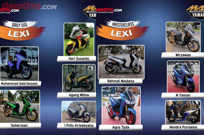 10 peserta Yamaha Lexi di 40 finalis Customaxi Online 2021