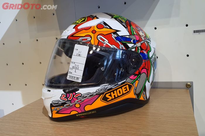 Stock helm Shoei yang tersisa di DeRide, Shoei Z7 Motif ukuran L 