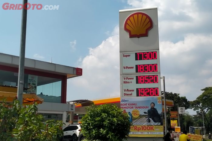 Harga BBM Shell terpantau mengalami penurunan