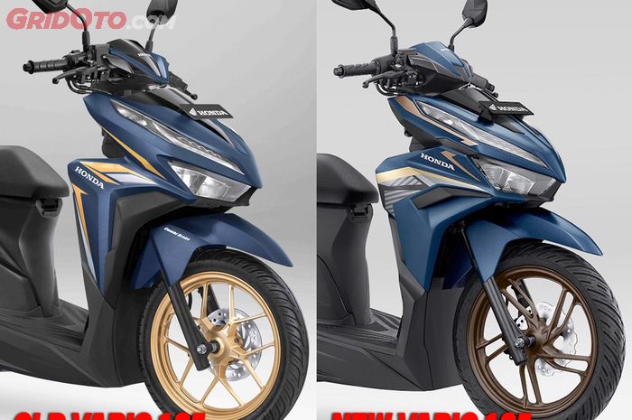 Saat disandingkan baru terlihat bedanya antara Honda Vario 125 lama dengan yang baru