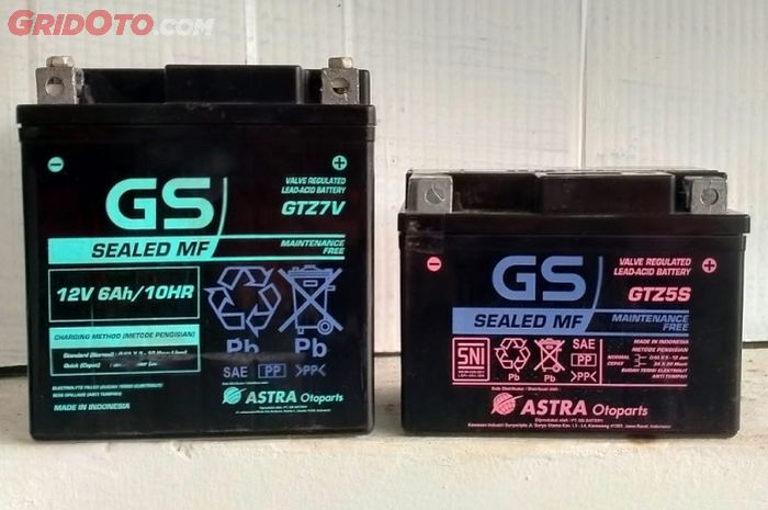 Kode aki motor GS Astra