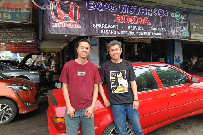 Eriyanto (kiri) dan Tommy (kanan) pemilik bengkel Expo Motor 999