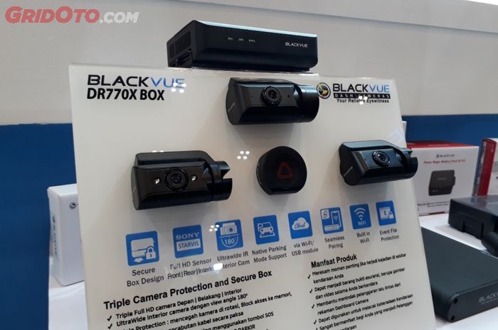 Blackvue DR770X Box memiliki tiga kamera, yakni depan, interior, dan belakang