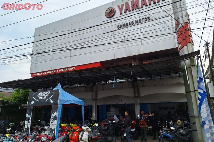 Ilustrasi bengkel resmi Yamaha di Perbatasan indonesia - Malaysia