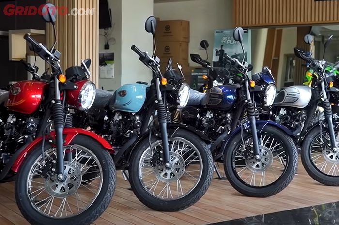 Kawasaki W175 SE dan Cafe Warna baru 2024