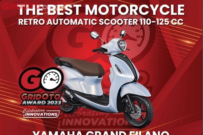 Yamaha Grand Filano Hybrid-Connected meraih Best Retro Automatic Scooter 110-125 cc dari GridOto Award 2023