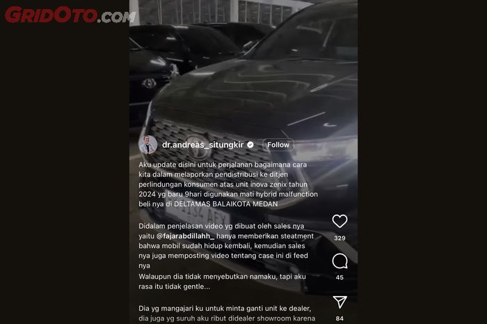 Jawaban Toyota soal Kijang Innova Zenix Hybrid milik dokter di Medan alami malfungsi.
