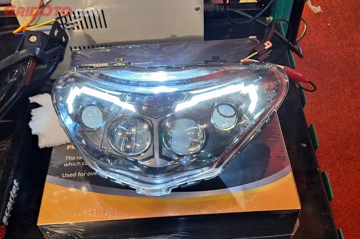 Headlamp LED Yamaha Mio Scarlet Racing yang diperkenalkan di IMOS 2024