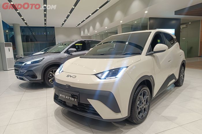 Ilustrasi mobil listrik BYD