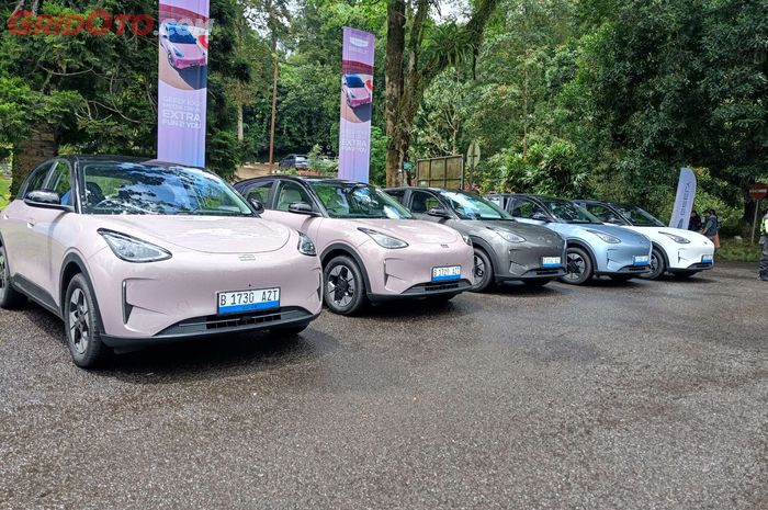 Media drive Geely EX2 ke kebun Raya Cibodas, Puncak