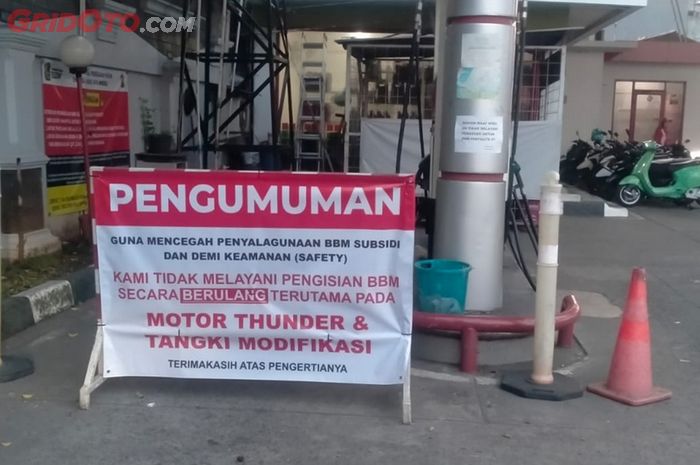 Warung madura di larang jual bensin Pertalite