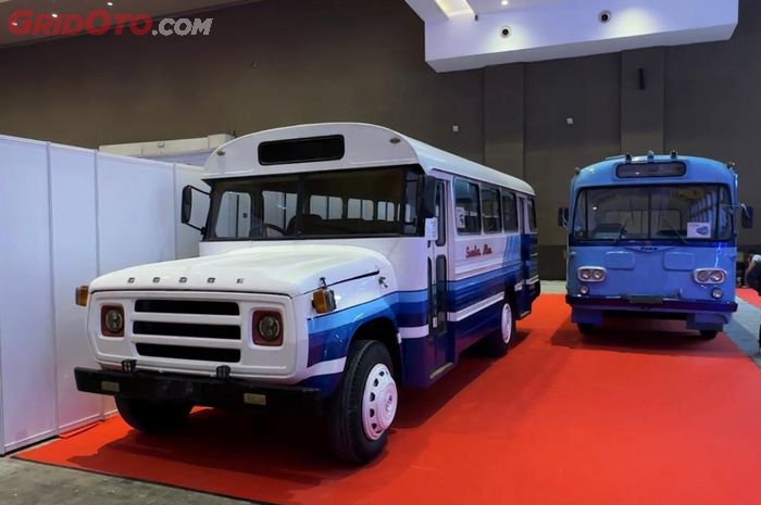 Begini Penampakan Dua Bus Klasik PO Sumber Alam di Busworld 2026