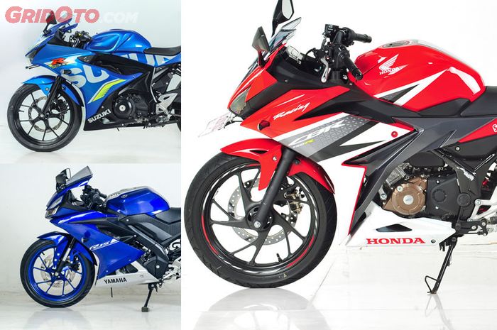 Komparasi Spesifikasi CBR150R, R15 dan GSX-R150