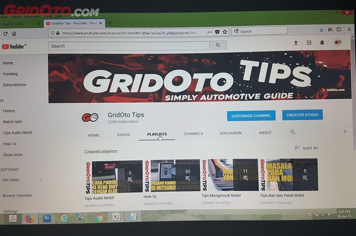 Channel YouTube GridOto Tips