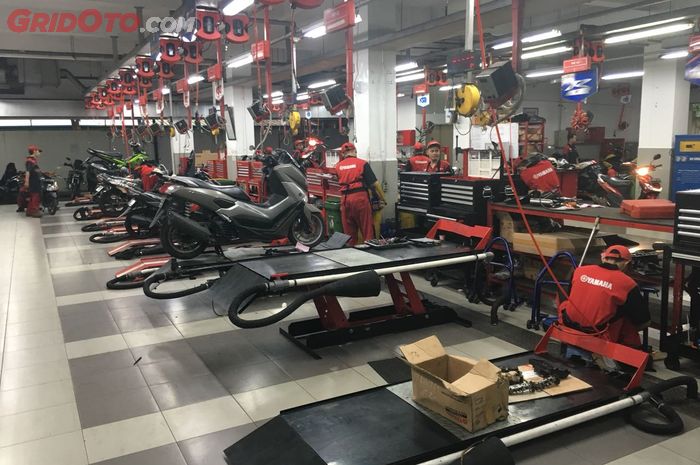 Yamaha FSS Jakarta menerima klaim Shockbreker Yamaha Lexi  bocor
