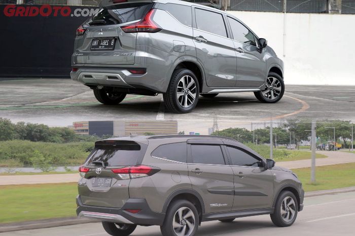 Komparasi virtual Mitsubishi Xpander vs Toyota Rush. Bagaimana dengan pilihan varian dan harganya?