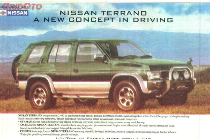 Iklan Nissan Terrano saat pertama diluncurkan di tahun 1995