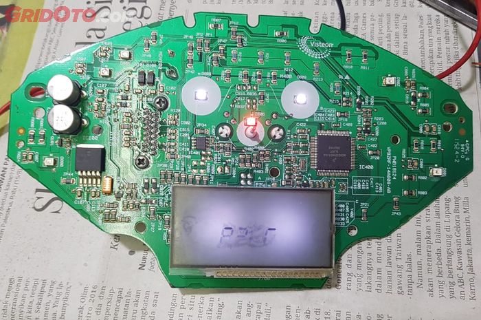 Layar LCD Honda Vario 125 tidak terbaca akibat masuk air