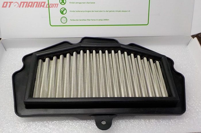 Filter udara Ferrox untuk Kawasaki Ninja 250 dibanderol Rp 700 ribu.