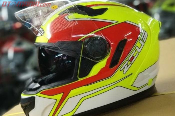 Ilustrasi helm dengan fitur double visor