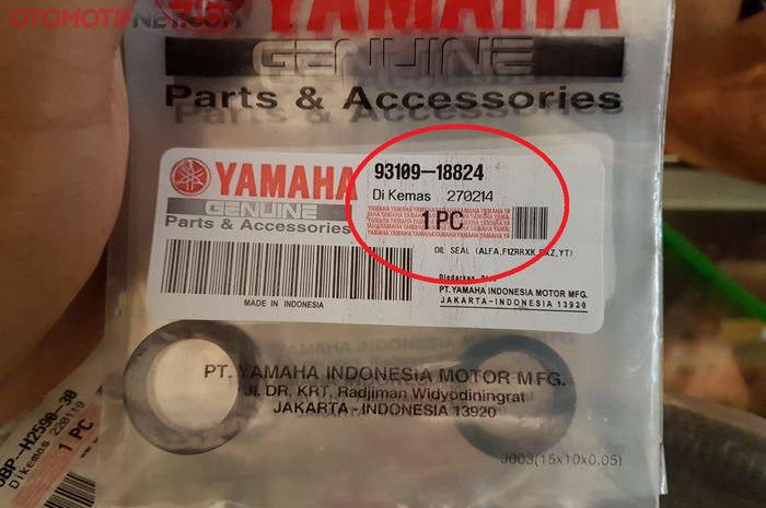 Spare part Yamaha palsu nyaris sama dengan spare part original