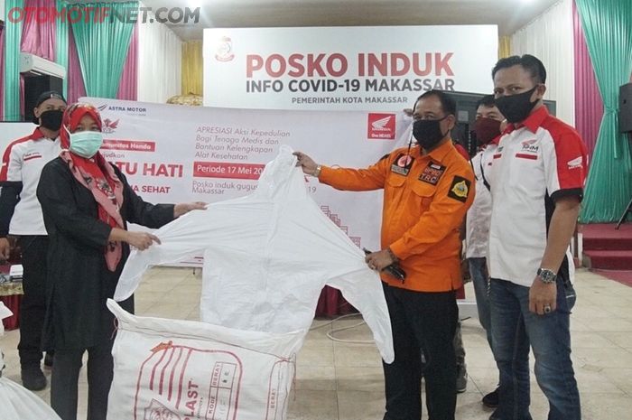Bikers Honda didukung oleh PT. AHM membagikan 26 ribu APD