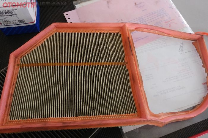 Ilustrasi filter udara kotor