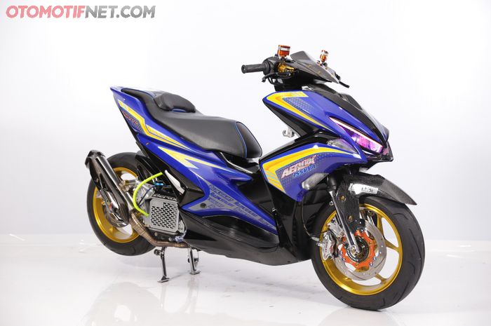 Modifikasi Yamaha Aerox 155 aliran street racing juara Customaxi Yamaha x Yamaha Heritage Built 2020 region Solo