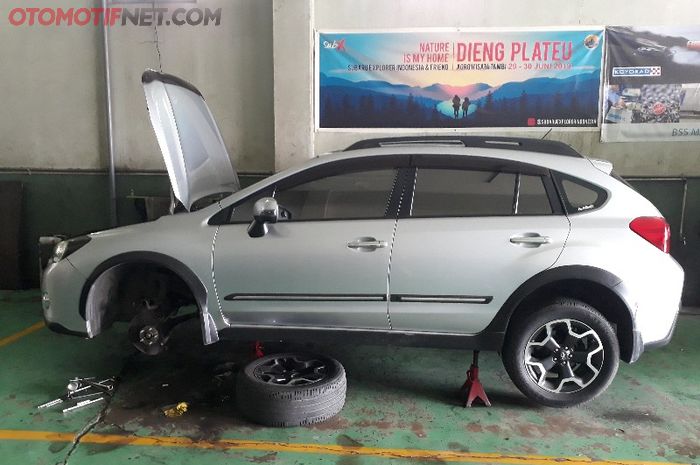 Subaru XV yang sedang diservis di BSS Motor, Tambun, Bekasi.