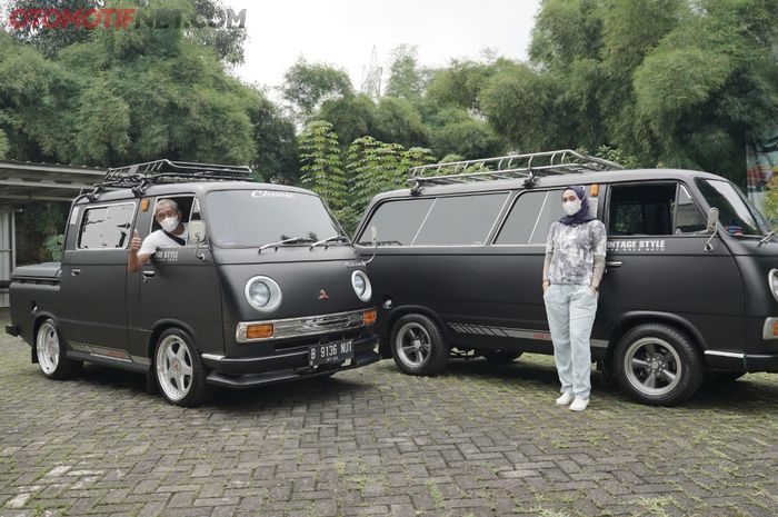 Mitsubishi Colt T120 jadul dobel kabin, bak penuh audio 