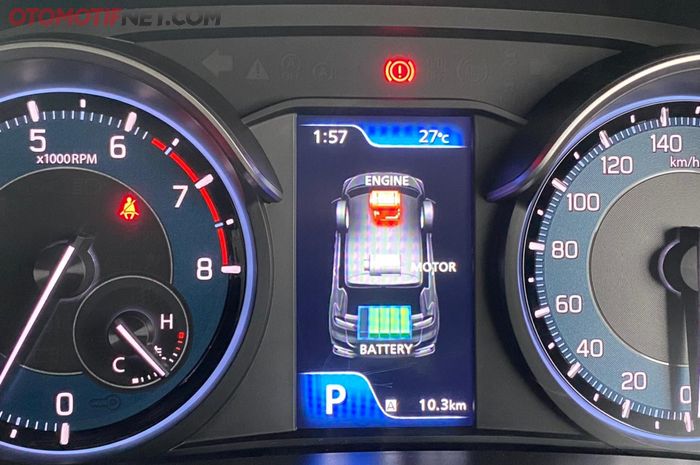 Lay out sistem kerja Suzuki Smart Hybrid di layar MID All New Ertiga Hybrid