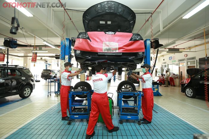 Ilustrasi bengkel resmi Toyota