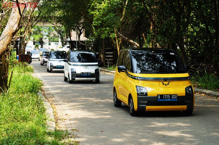 Wuling Air ev memasuki kawasan Taman Wisata Alam Mangrove PIK Jakarta Utara