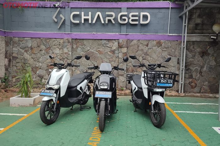 Tiga model motor listrik dari Charged Indonesia yang bisa disewa berlangganan